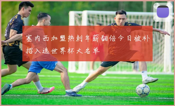 塞内西加盟热刺年薪翻倍今日被补招入选世界杯大名单